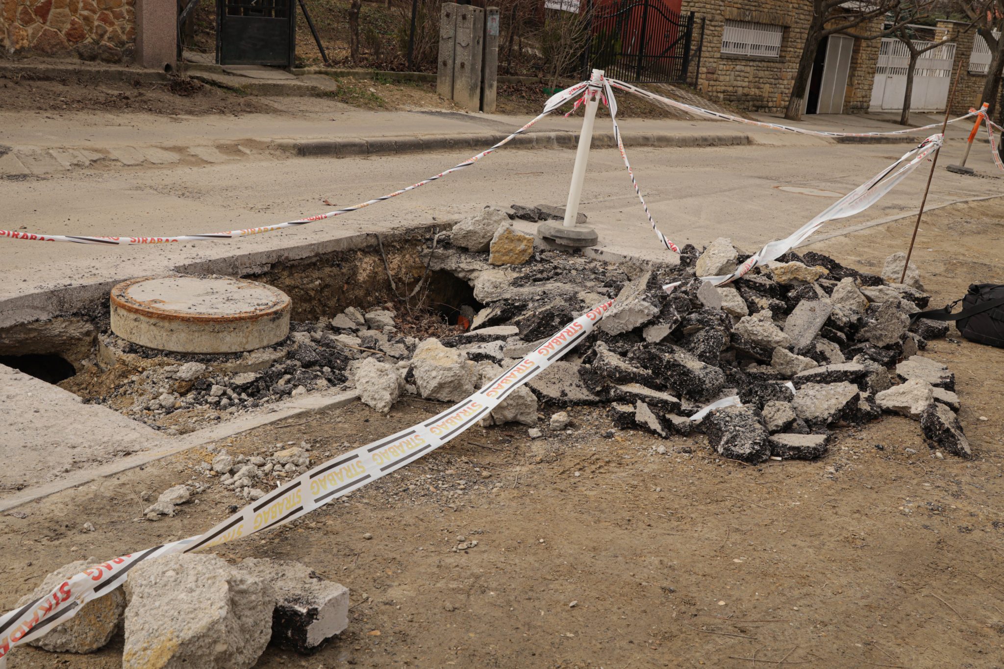 Laborc utca beszakadás